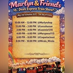 Marlyn & Friends $5 Deals Express Train Show May 2nd
